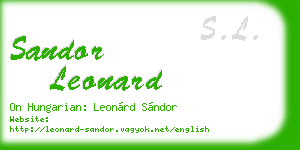 sandor leonard business card